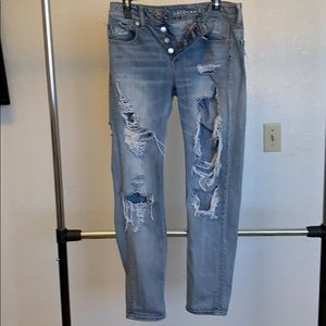 VERY distressed jeans